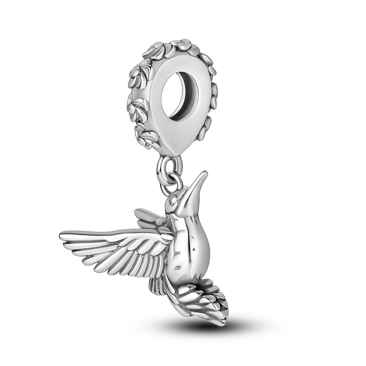 TEMU 1pc Silver Color Charms Beads For Women Bird Pendant Jewelry Gifts Box Packaging Fits Original Bracelet & Necklace Diy Making