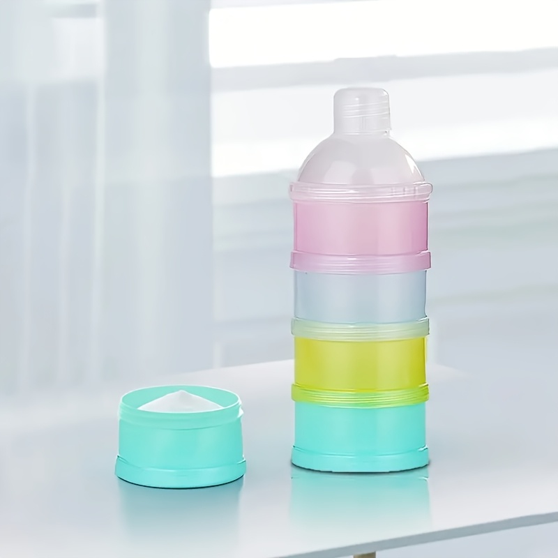 2Sets/1Set Milk Powder Dispenser, 4-Layers/3-Layers Portable Formula Container, Feeding Travel Snack Box, Feeding Travel Food Storage Container Non-Spill Stackable Snack Storage Container for Outdoor/Camping