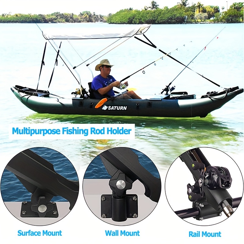 boat fishing rod holder clamp rod holder rail mount 360 Temu