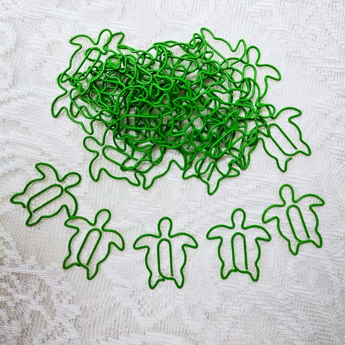 Image of 15/25pcs Cute Cartoon Turtle Paper Clips, Stainless Steel Animal Paperclips, Durable Non-slip Office Supplies For Document Organization