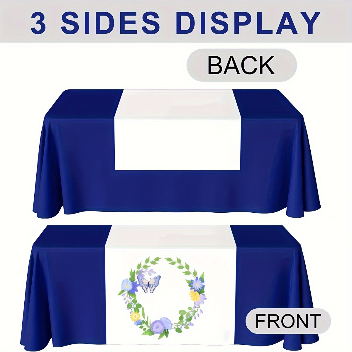 

Custom & Photo Table Runner - Personalized Polyester Tablecloth For Weddings, Birthdays, Anniversaries,