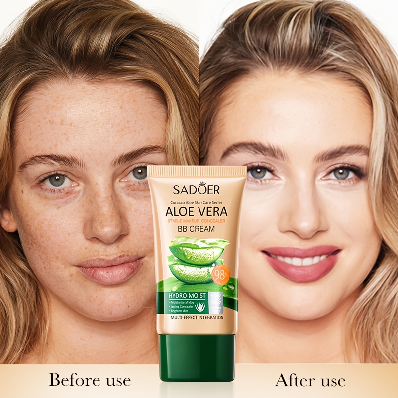 sadoer aloe vera bb cream 1 41oz hydrating waterproof full - Temu Morocco
