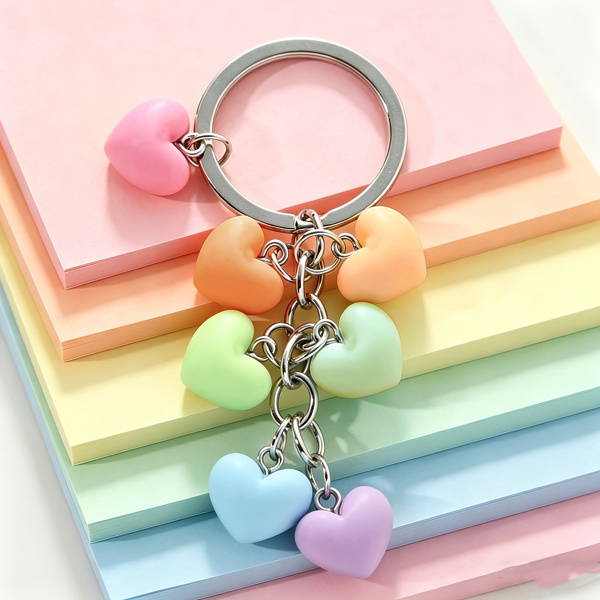 TEMU Ciondolo a forma di cuore e da 1 pezzo Dopamine, per stile , regalo commemorativo per San Valentino , da come portachiavi, portachiavi per auto,