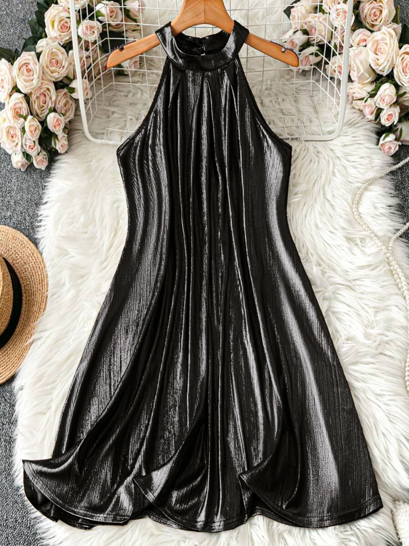 black mini party dress Peak Party Vibes Tassel Mini Dress in Black XS / Black