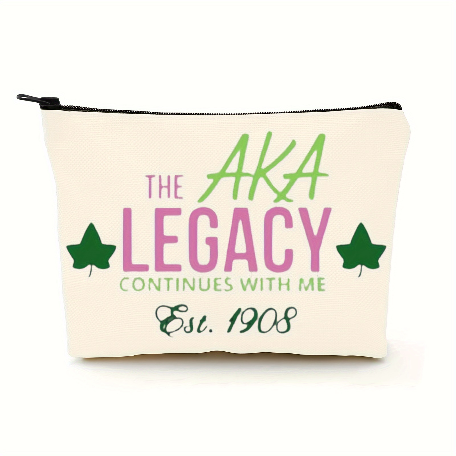 

Sorority Makeup Bag, Greek Sorority Gift 1908 Legacy Print Toiletry Bag