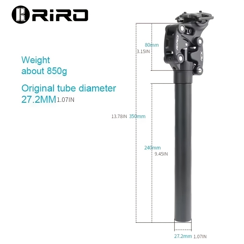 Image of Riro Bicycle Suspension Seatpost Shock Absorbing Xc Mountain Bike Seat Tube 27..9 31.6mm Mtb Post 350mm Bike Parts