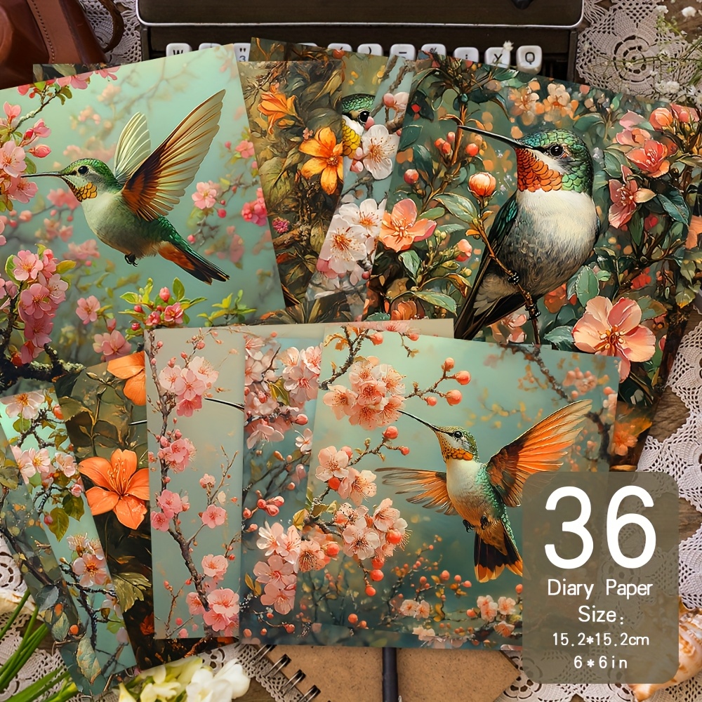 36 Sheets Scrapbook Paper, 6×6'', 12 Different Designs, Ideal For Journals, Handmade Cards, Albums, Gift Wrapping,…: retailer-supplied image