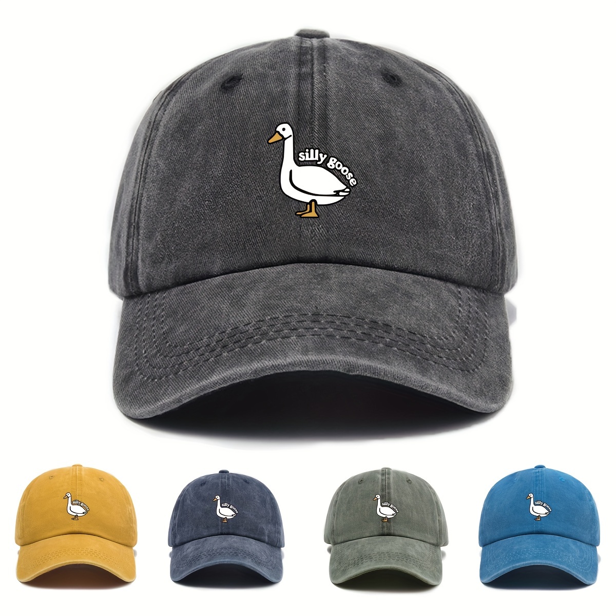 

Unisex Adjustable Baseball Cap With Cute Duck Print - Fashionable Sun Protection, Casual Outdoor Hat For Men & Women Snapback Hats For Men Sun Hat