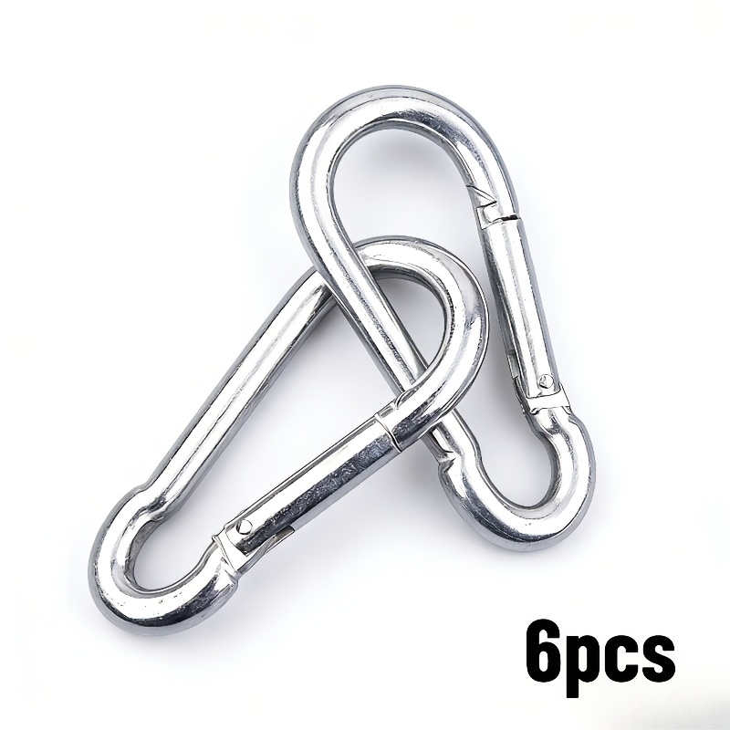E-shop Edelstahl D-Ring-Federschnalle – Strapazierfähiger Federhaken für Hängematte/Camping/Wandern, Hundeleine/Schlüsselanhänger, Multifunktionale