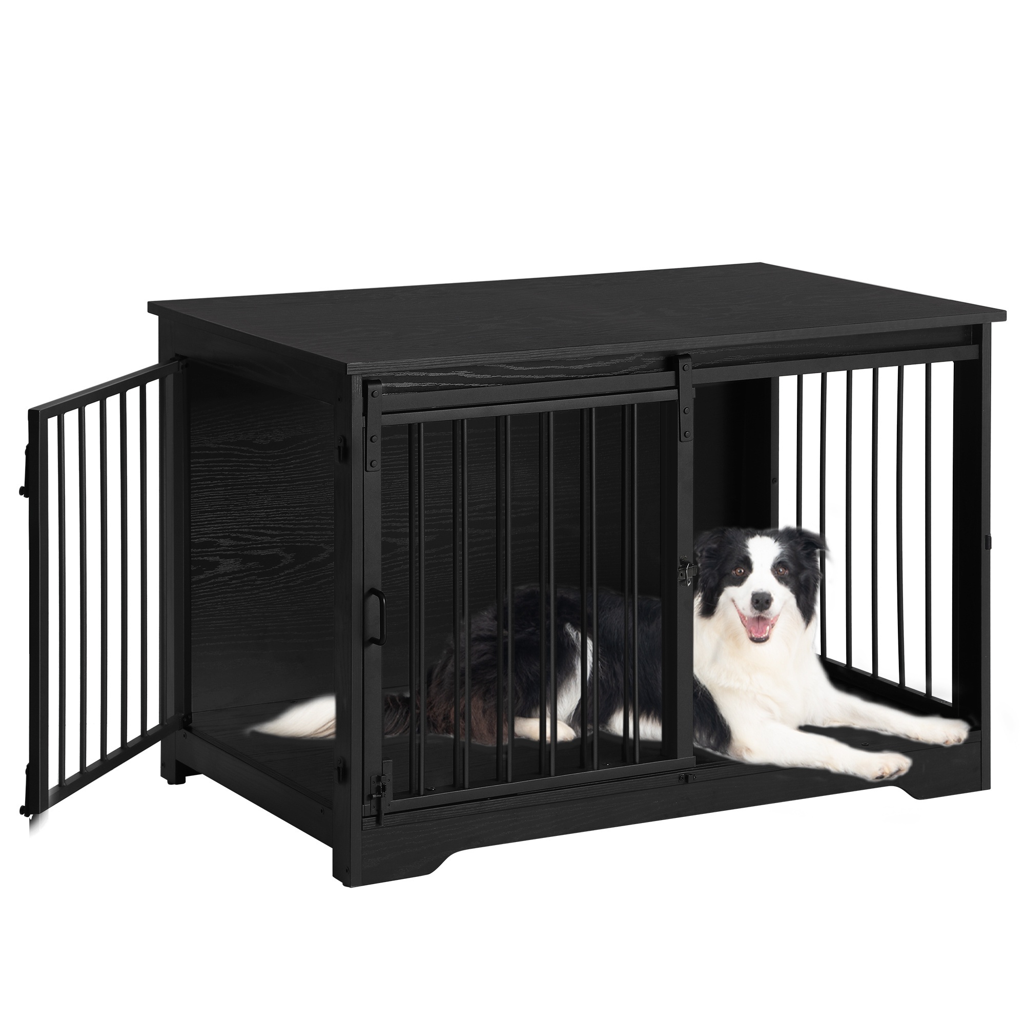 TEMU Furniture For Dog Crates, 100cm Indoor Dog Kennel With Sliding And , Contemporary , Appropriate For Small, Medium, And Large Dogs.