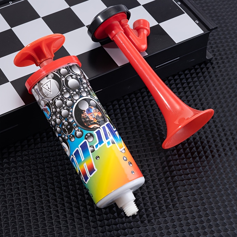 1 Loud Handheld Air Horn - High-decibel Red Plastic Speaker, Compressed Air Horn, Suitable For Sports Events, Parties, , Game Day Atmosphere Props, Amplifier, Megaphone, And System