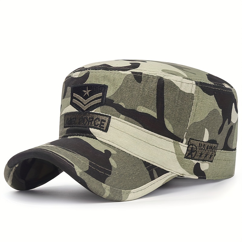 Camo Print Mesh Baseball Sunshade Adjustable Outdoor Hiking Fishing Trucker Hat, Trucker Temu