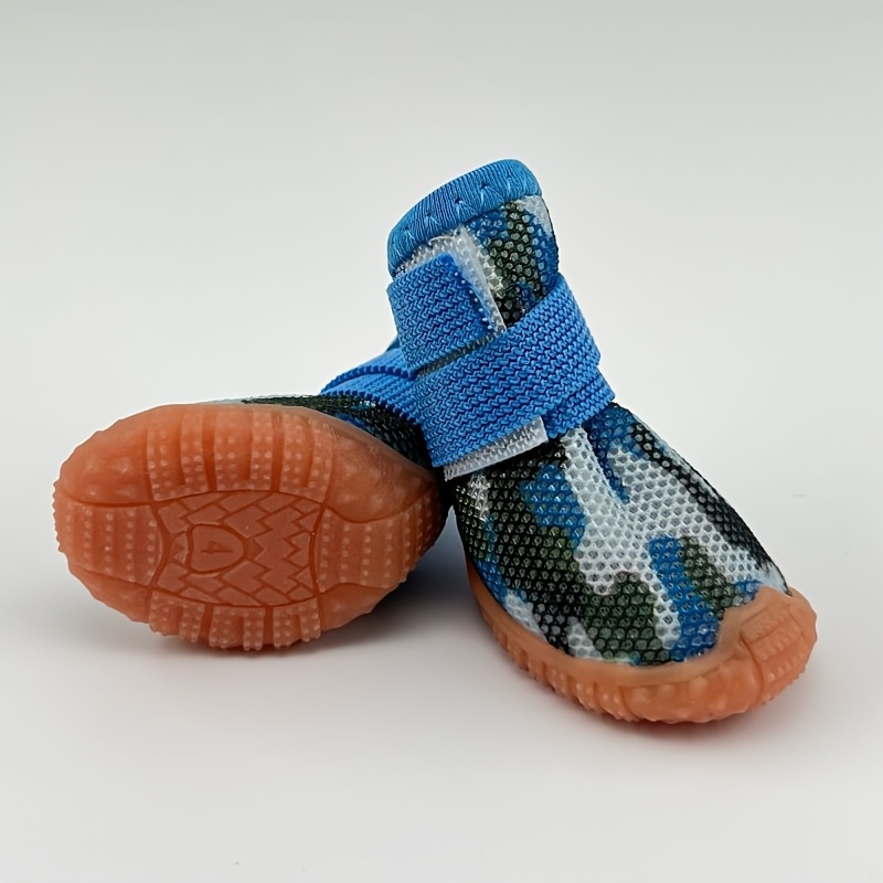 Four-Pack Dog Shoes for Outdoor Walking, Breathable Mesh