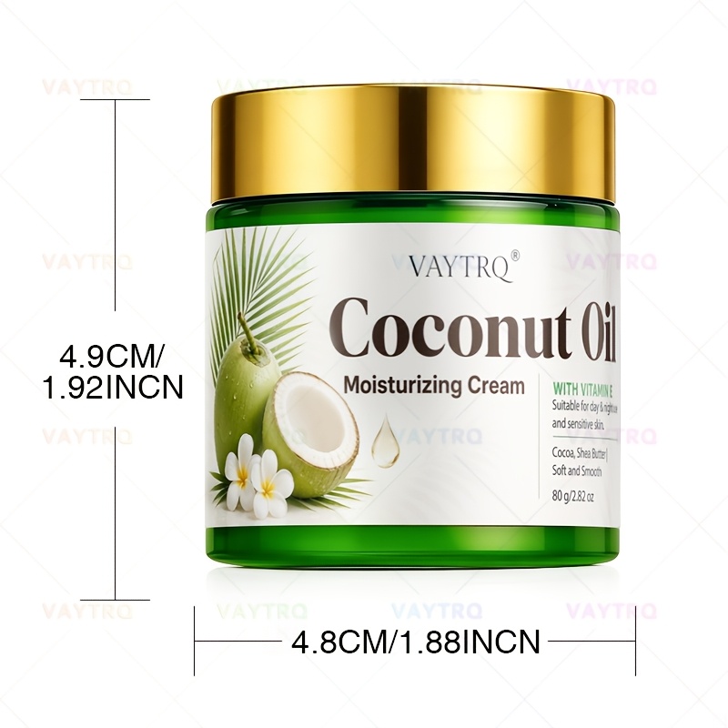 Coconut Oil Cream for 72-Hour Hydration