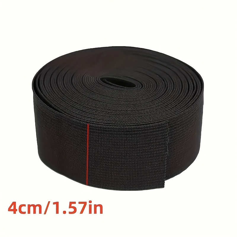 E-shop 9 Meter/354,3 Zoll elastisches Band, Schwarz Weiß, 0,59 Zoll - 1,57 Zoll Gummischnur, gewebtes breites Taillenschutzband,