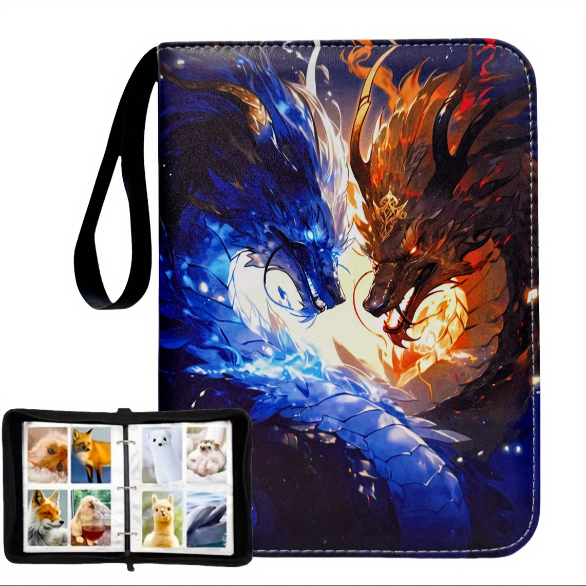 Image of Card Binder 4 Pockets For 400 Cards, With 50 Detachable Sleeves, Set Card Binder Sports Card Binder