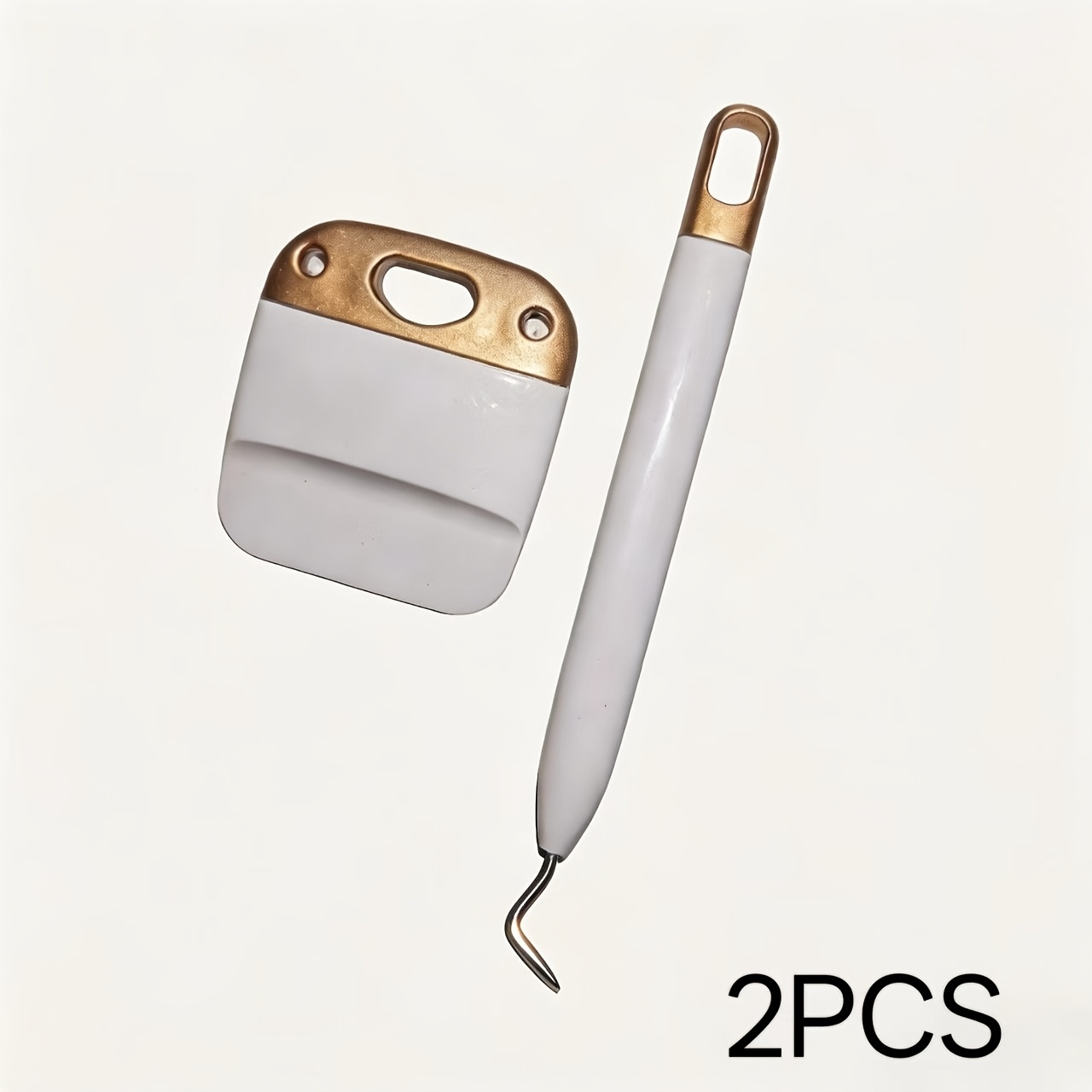 TEMU 2pcs Golden Vinyl Kit Craft Weeder And Scraper Tools, Lettering, Craft Weeding Tools For Stencils/ Vinyl/ /silhouette Cardstoc