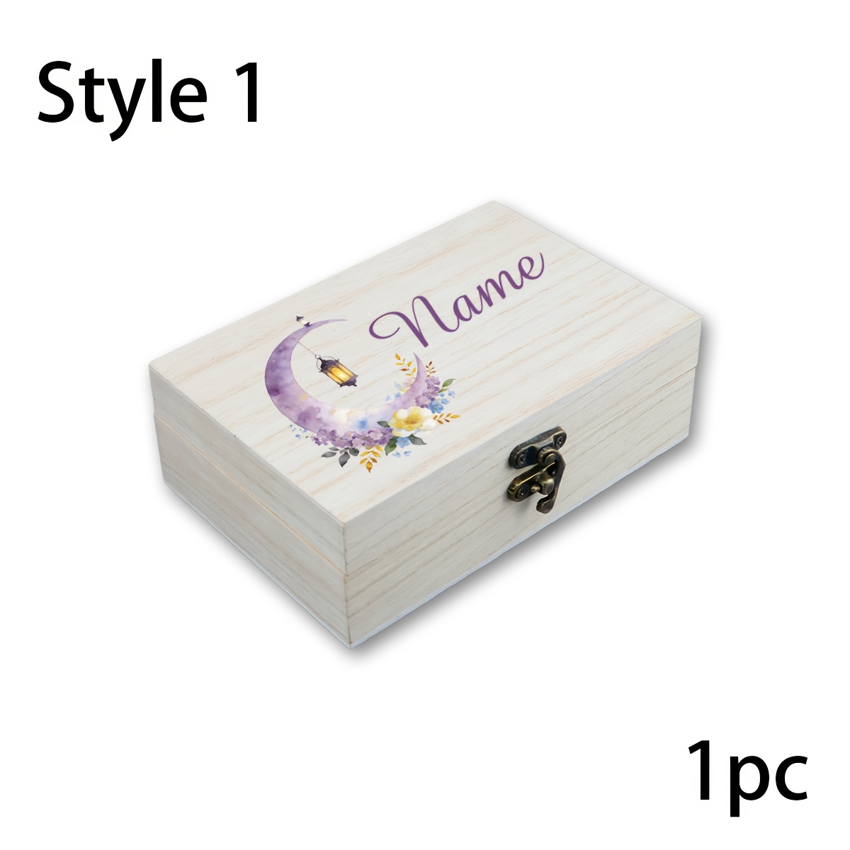 TEMU Personalized Festival Keepsake Box, Custom Name Ramadan Memory Box, Customizable Ramadan Gift Box, Festive Eid Al-fitr Present Box, Customized