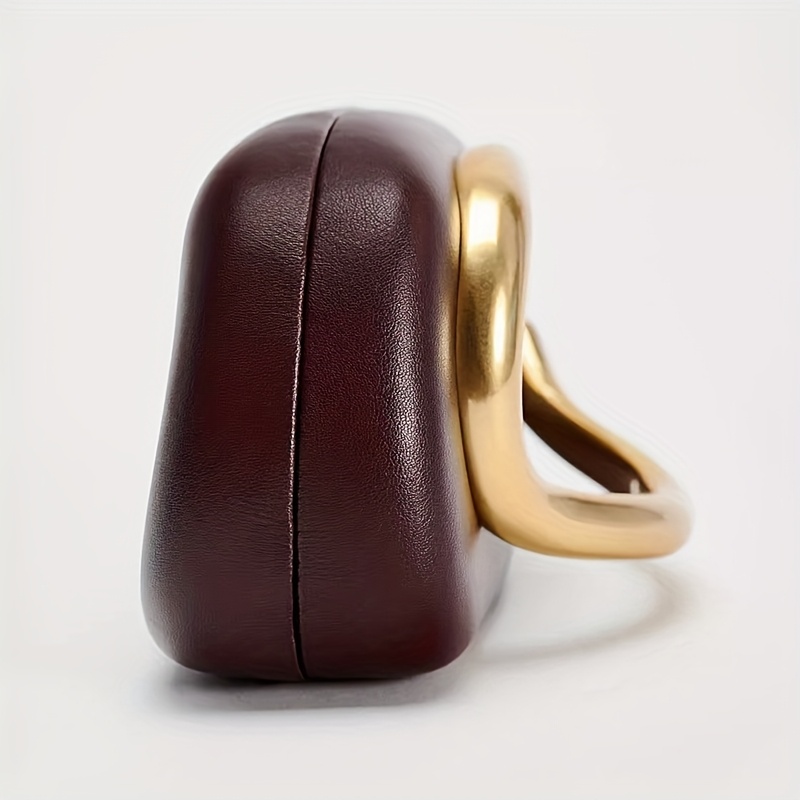 FOREVER MIYIN Women's Elegant Vintage Handbag with Magnetic Closure & Golden-Tone Hardware - Mini Purse with Detachable Chain Strap, Golden-Tone Handle, Credit Card Slots & Coin Pocket - Burgundy/Black/White Luxury Clutch for Everyday & Formal