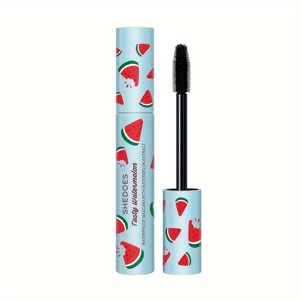 1-piece Watermelon Mascara, Volumizing, Lengthening, Curling, Waterproof, , , Separates Each Lash, Suitable For Beginners, Plant-derived Squalane With Plant Squalane