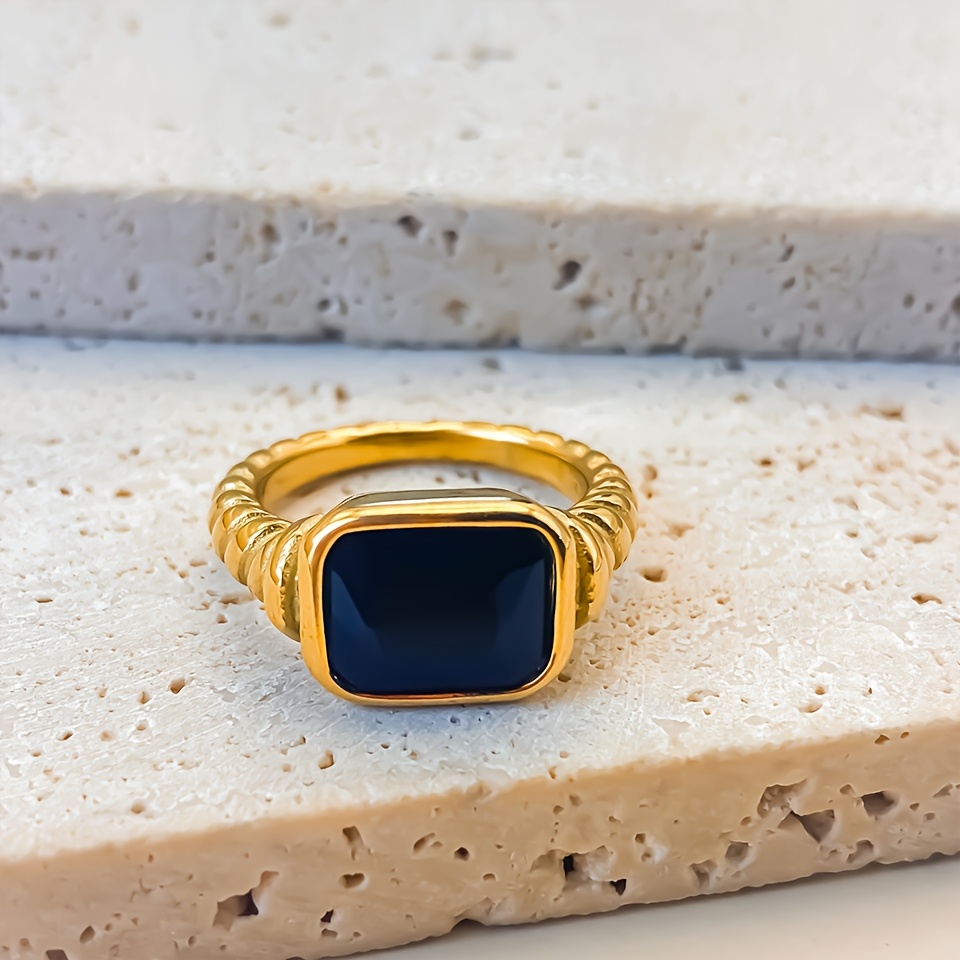 Women's Vintage French Retro Geometric Ring, Luxurious Gift