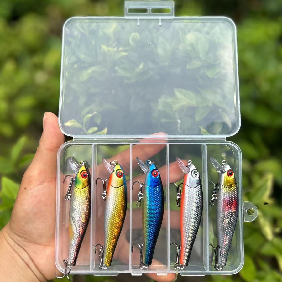 E-shop 5 Neue High-End Minnow Köder Sets im Karton