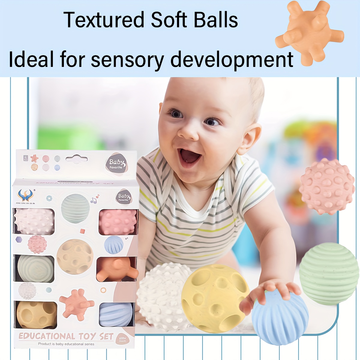Textured Soft Balls Safe Squeeze Ball Easy to Grip Youngsters Bath Squeeze Massa