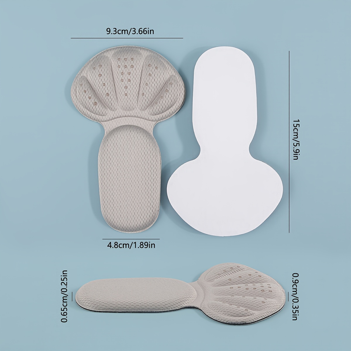 1 Pair TPE Heel Cushions & Cups - Anti-Slip Letter Detail Heel Pads for Foot Protection, Soft Comfortable, Breathable, Shock-Absorbing, Height Increase Inserts for High Heels and Sneakers