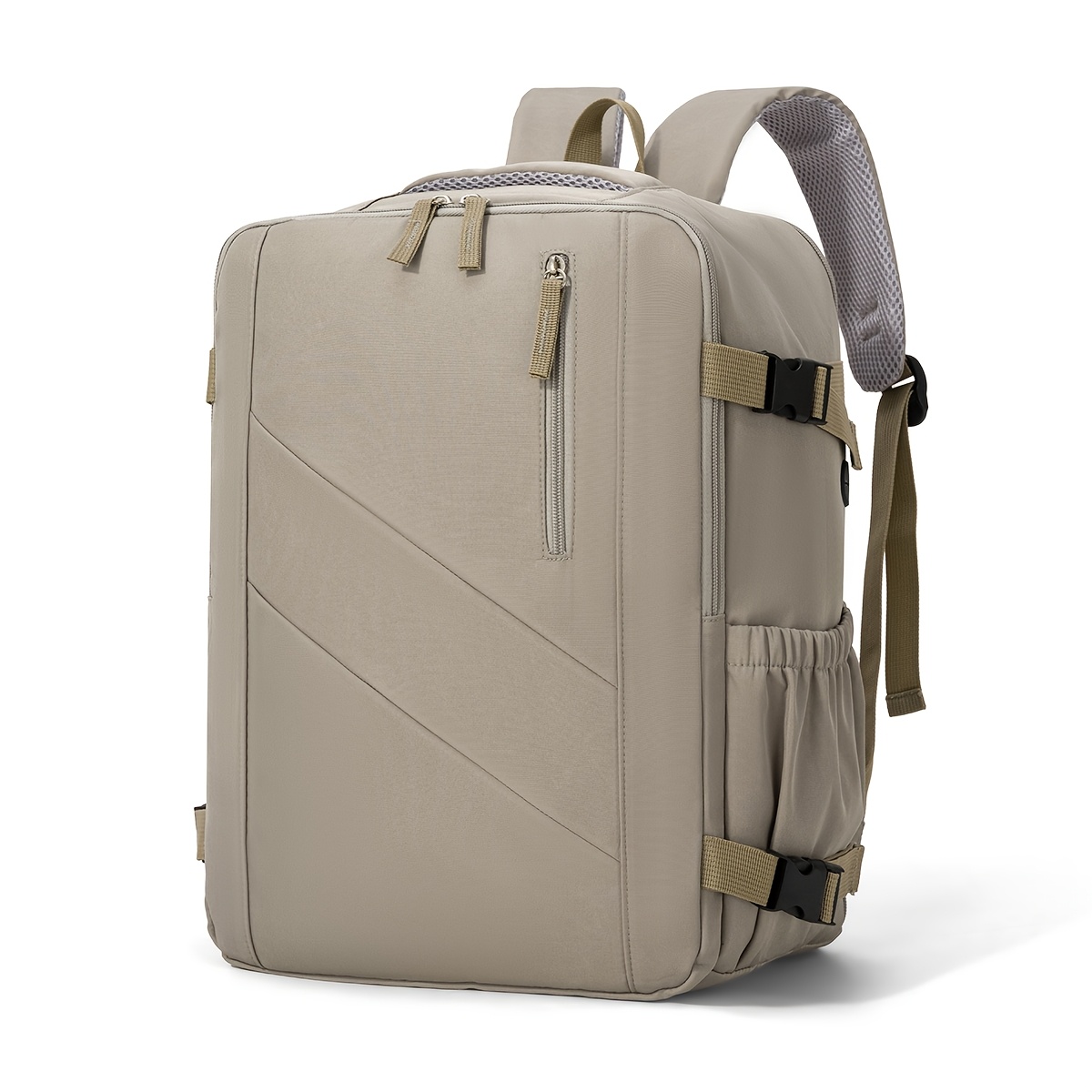 TEMU 40x30x20cm Anti-theft Travel Backpack, Ryanair Easyjet Approved Carry-on Luggage, 180Â° Opening With Combination Lock, Shoe Compartment, Tsa