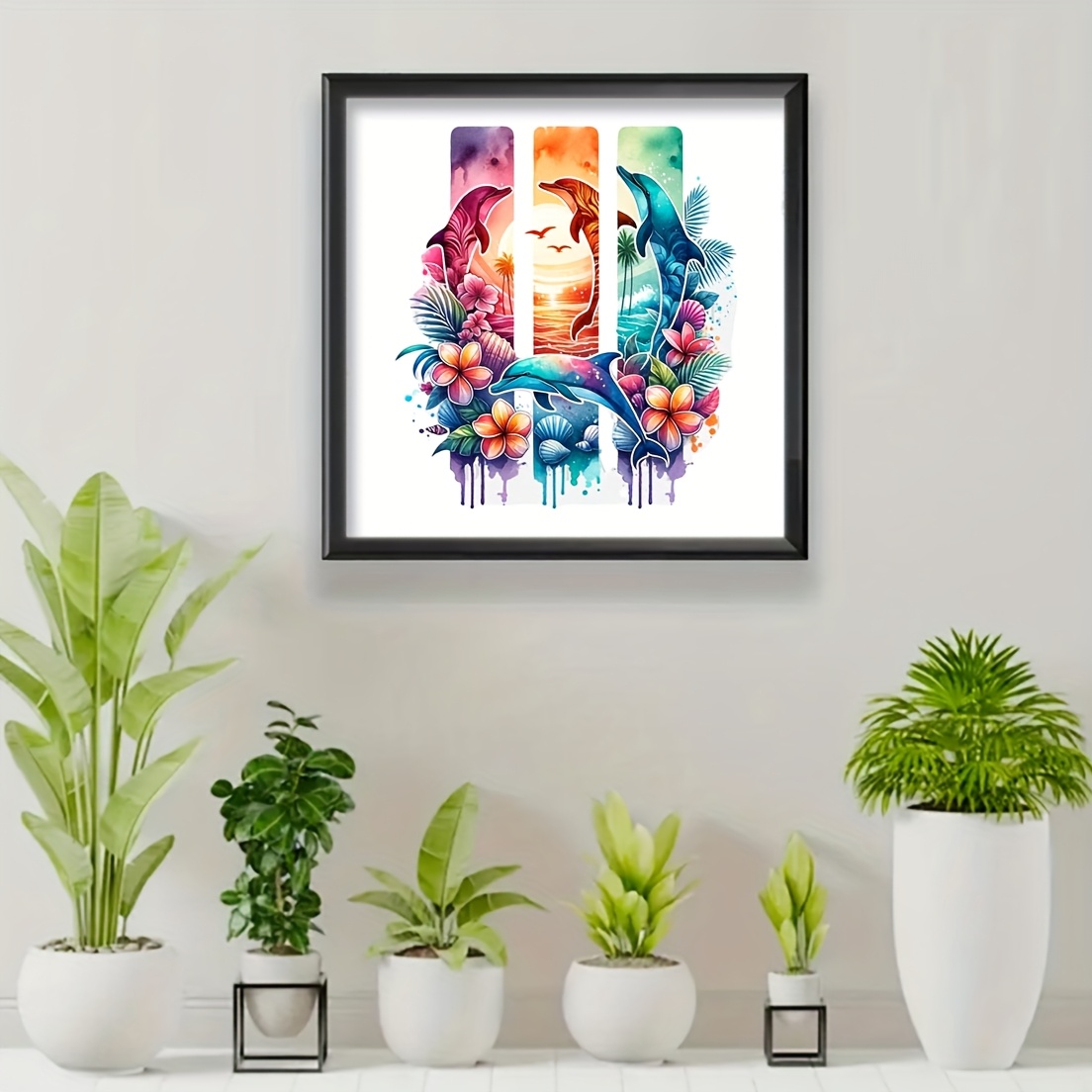 TEMU 1 Set - Creative Dolphin Theme Cross Stitch Kit, Diy Embroidery Craft, Handmade Sewing To Create A And Vibrant Coastal World. 11ct Cross Stitch