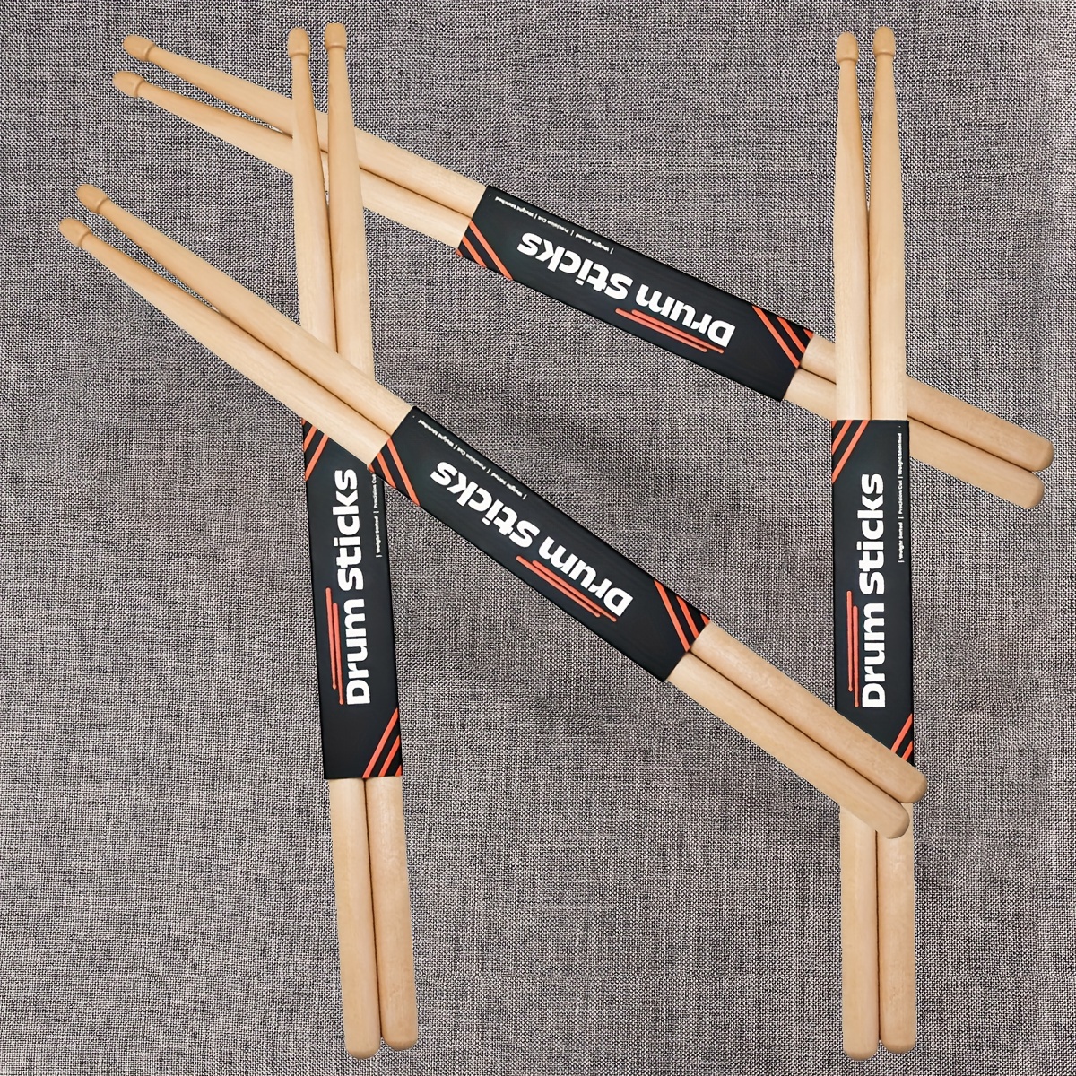 Paire De Baguettes De Batterie Keepdrum 5A Hickory Noir - Longueur 405mm, Diamètre 10mm