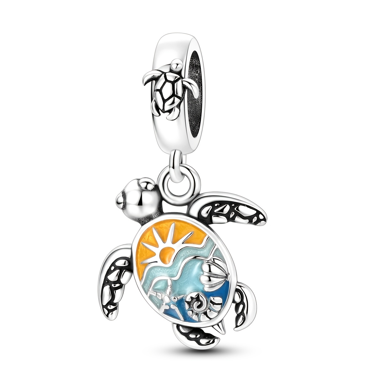 TEMU 1 pz. di ciondoli originali color con perline a forma di smaltata, adatti per braccialetti e collane originali da donna