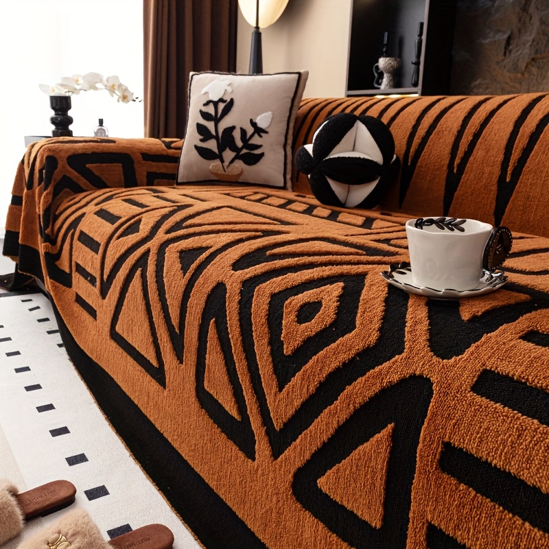 Mirror Yi Thick Plush Sofa Cover, Pet-Friendly Design