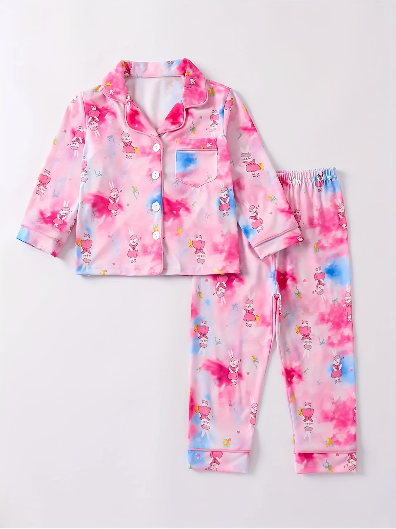 Official Super Mario Girls Princess Peach Pajama Set - 4 Piece (2 Tops, 2 Pants) Long Sleeve PJs, Sizes 4-10