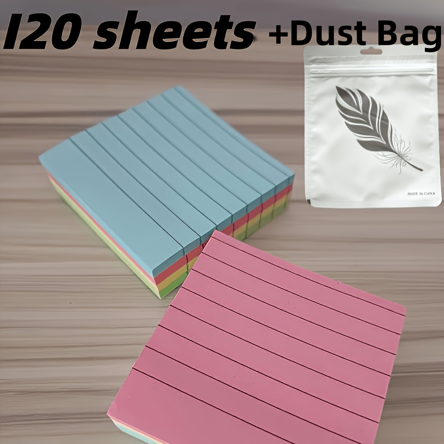 Image of 120 Sheets Colored Thick Sticky Notes, Creative Memo Pads, 4 Color Options, Tear-off Notepads, Ideal For Office And Home Use, Convenient For , Space-, Strong Adhesive Practical Self-stick Notes