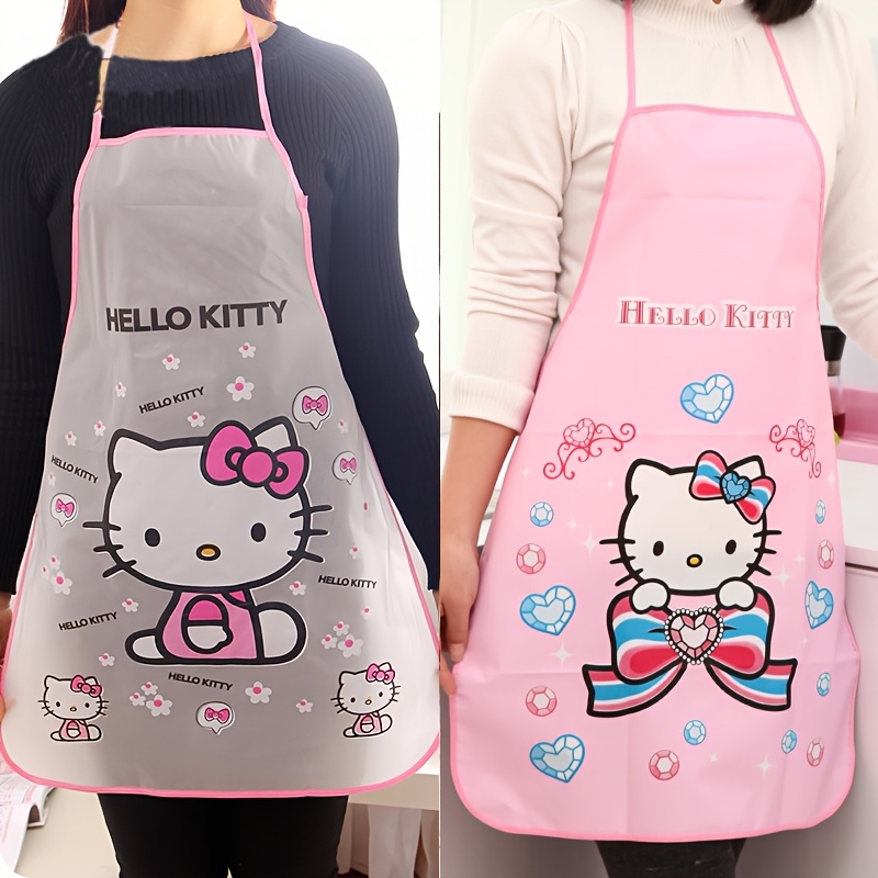 

1pc Sanrio Apron, Kitty Waterproof And Greaseproof Apron, Painting Dirt Resistant Apron, Catering Apron, Household Apron, Cute Apron, Kitty Apron, Kt Cat Apron, For Hello Kitty Painting Coat