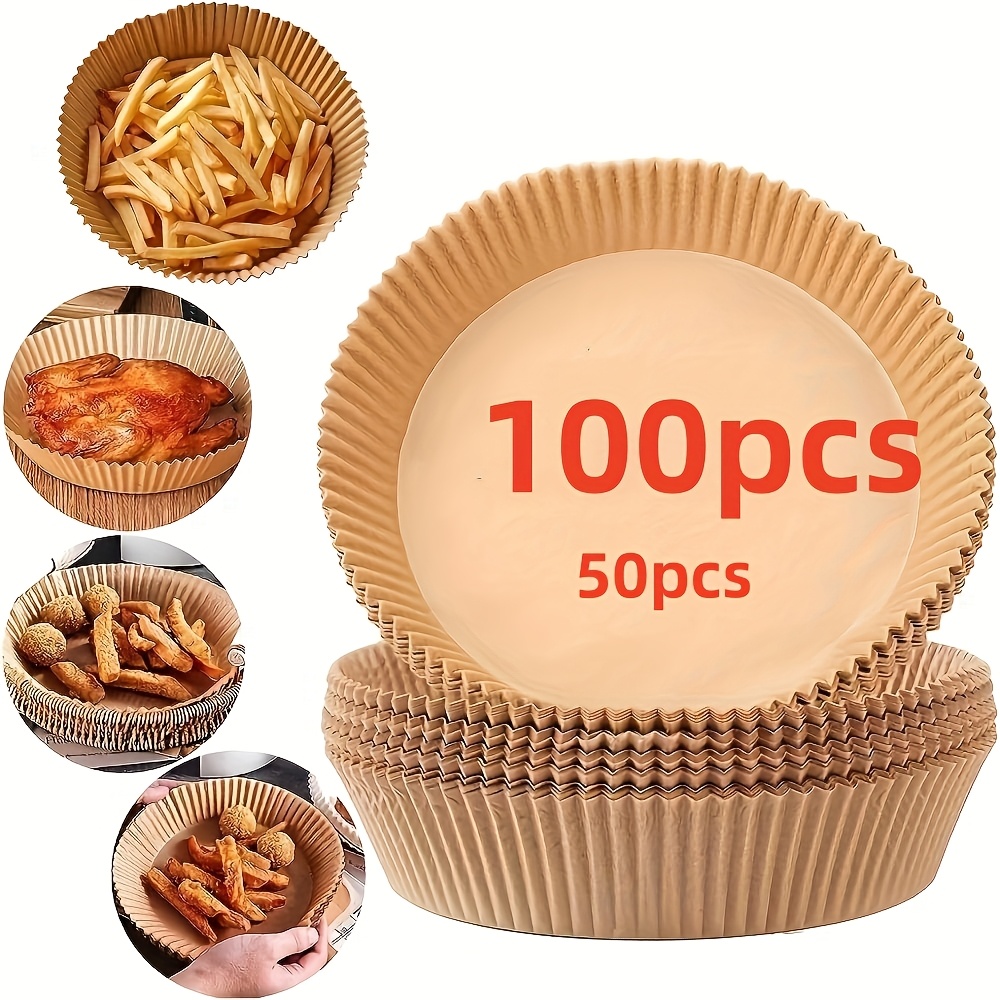 50/100pcs Disposable Paper Liners, Suitable for Air Fryer Oil-Proof and Nonstick Baking Parchment Sheets, Ideal for Baking, Deep-Frying, Microwave Oven & Cooking - Perfect Gift Choice for Easter, Father's Day, Mother's Day, Christmas Halloween, Air Fryer Liners, Air Fryer Paper, Air Fryer Accessories, Air Fryer Disposable Paper Liner, Air Fryer Paper Liners, Parchment Paper For Air Fryer, Air Fryer Liners Baking Paper, Airfryer Paper, Air Fryer Parchment Paper,