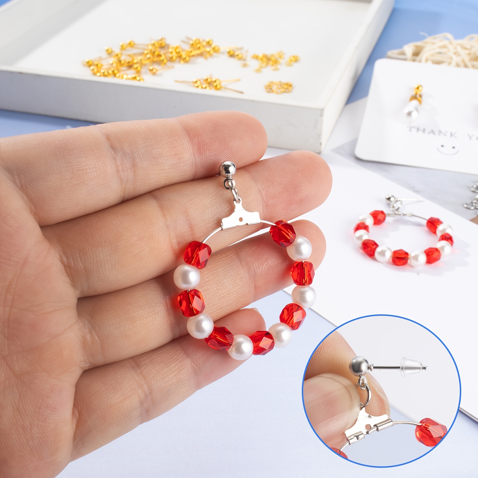 30pcs Earring Stud Additions with Posts and Jump Rings