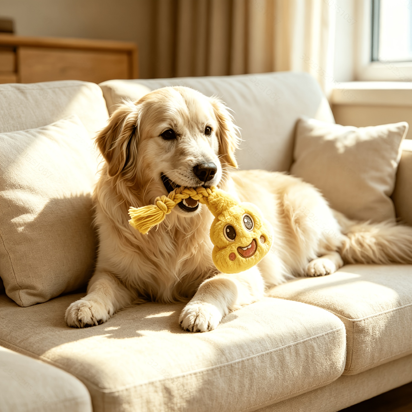 Pet Rope Knot Plush Squeaky Toy for Interactive Play