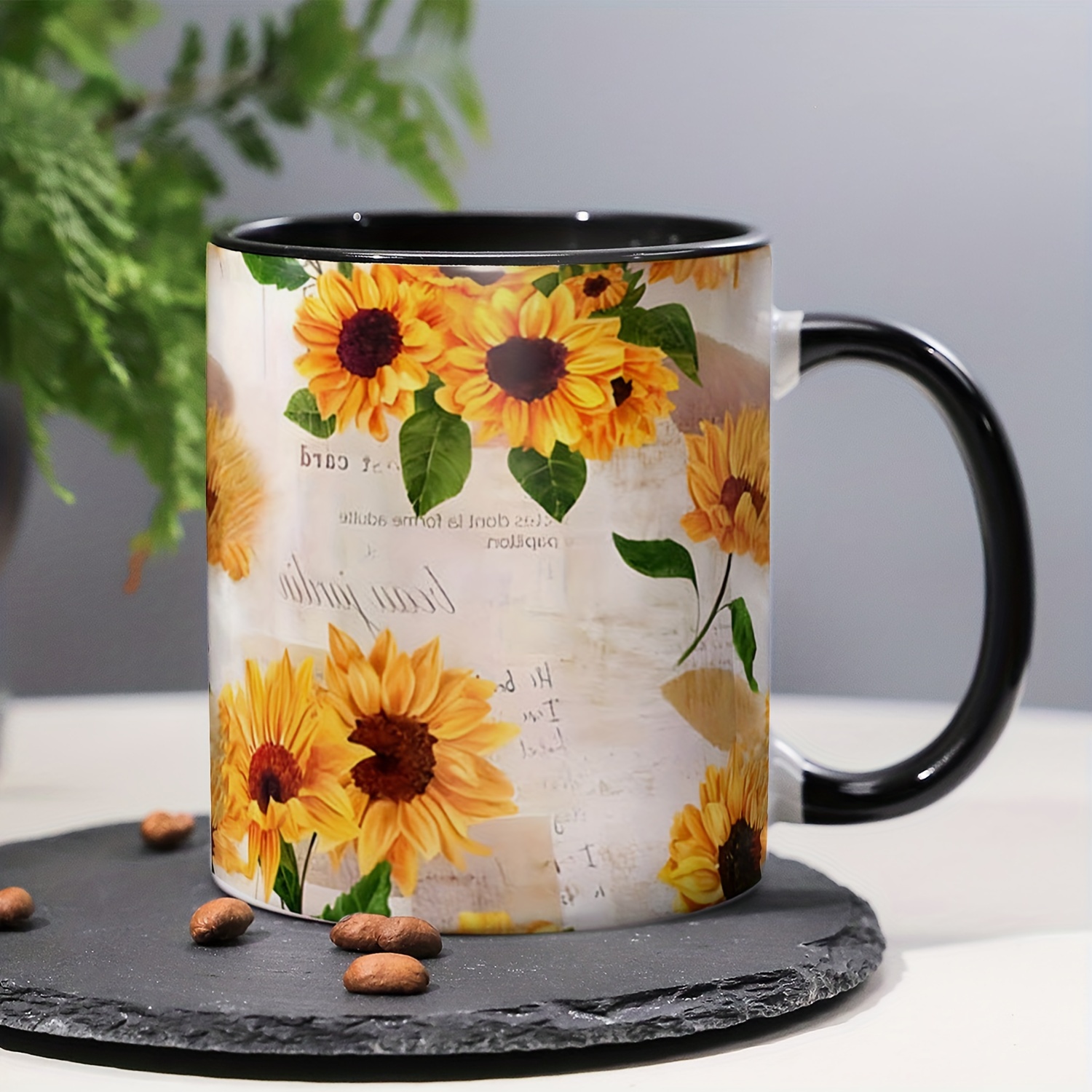 

Funny Sunflower Coffee Mug, Birthday Gift, Gift For Women Friends, Family- 11oz Ceramic Insulated Milk Tea Cup, Microwave Safe For Office And Home Kitchen