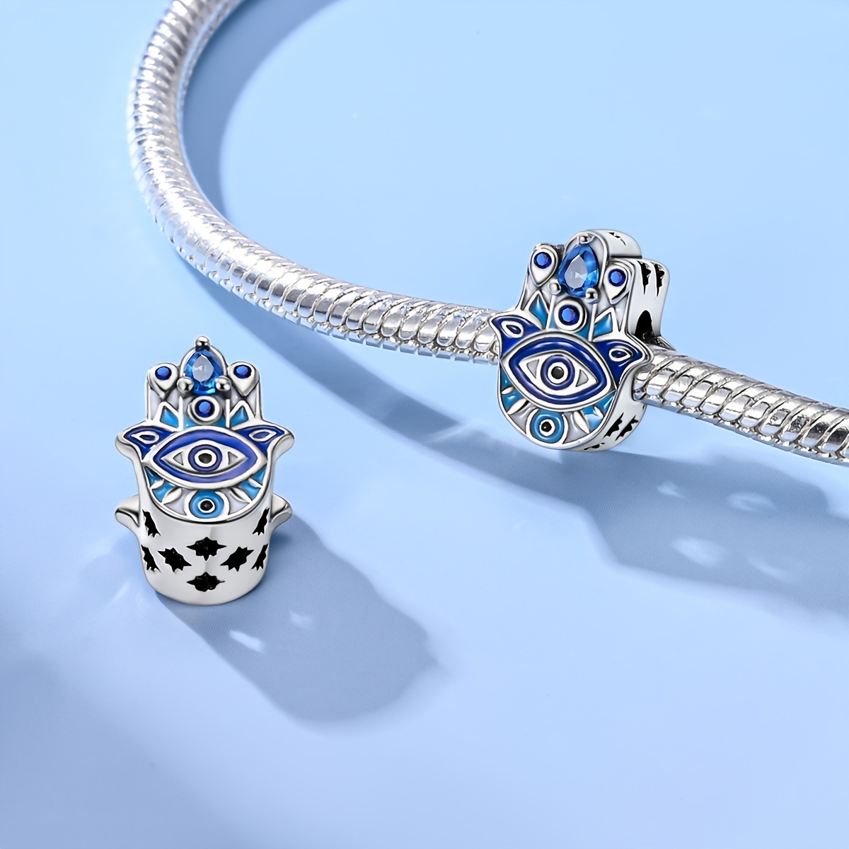 Handmade Jewelry Craft with Silver Plated Guardian Hand Charms
