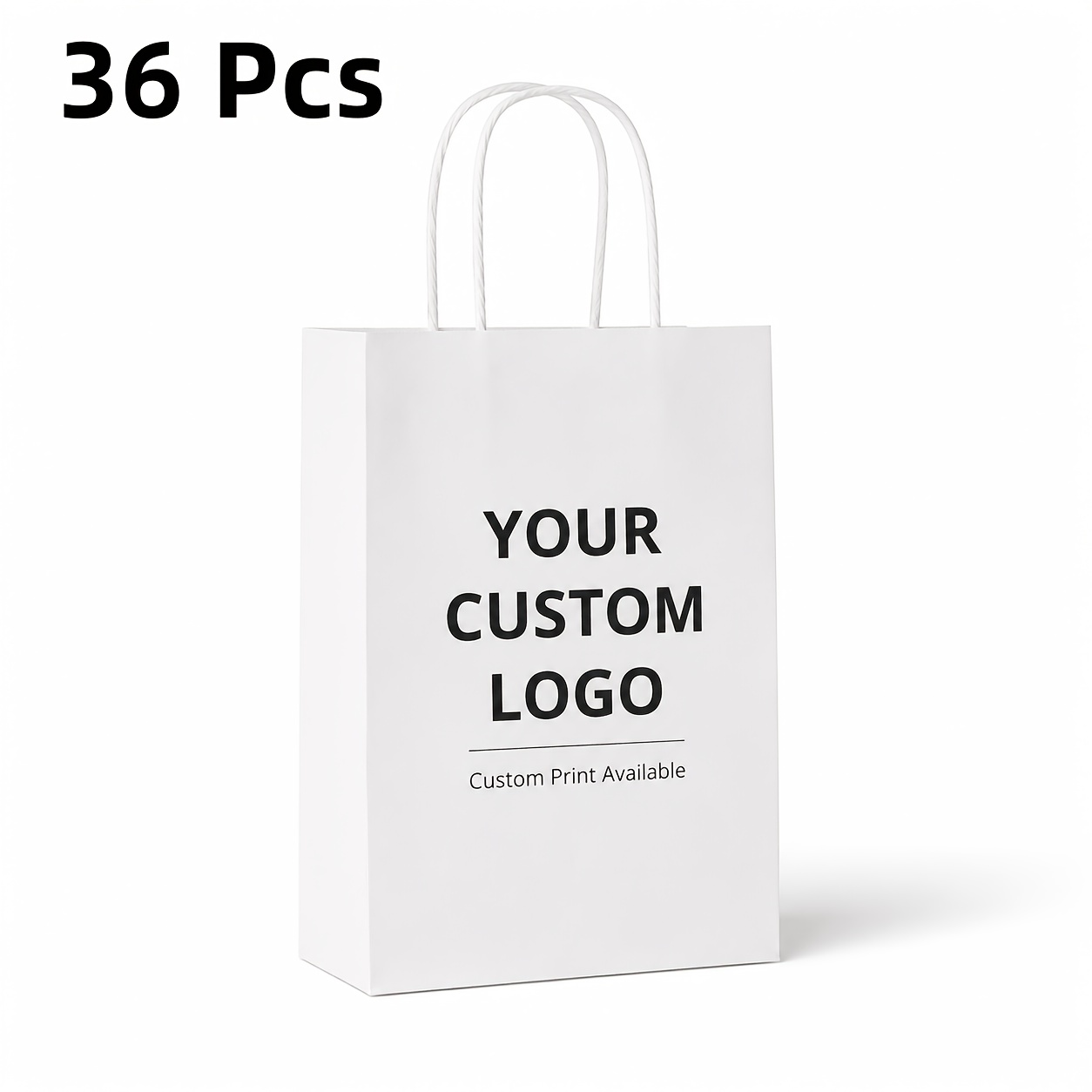 TEMU White Paper Gift Bags With Handles, Thick Rigid Paper, Suitable For Wedding Return Gifts, Retail Store Shopping, Party Favors, Holiday Gift