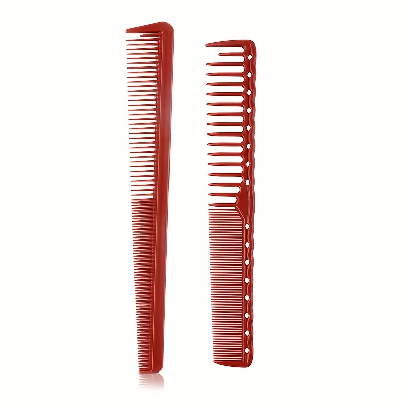 TEMU Ensemble de Peignes de Coiffure pour Salon, Ciseaux de Coiffeur Unisexe et Brosse à Cheveux Professionnelle avec Dents Épaisses et Fines