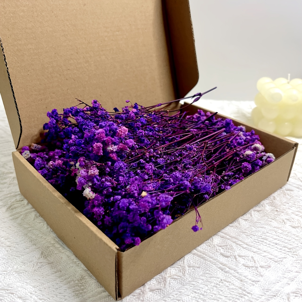 Image of 65pcs Of Artificial Starry , Realistic Flowers, Suitable For Weddings, Parties, Home, Room Decoration, Christmas, Valentine's Day, Mother's Day, Graduation Ceremonies, No Maintenance Required (purple)
