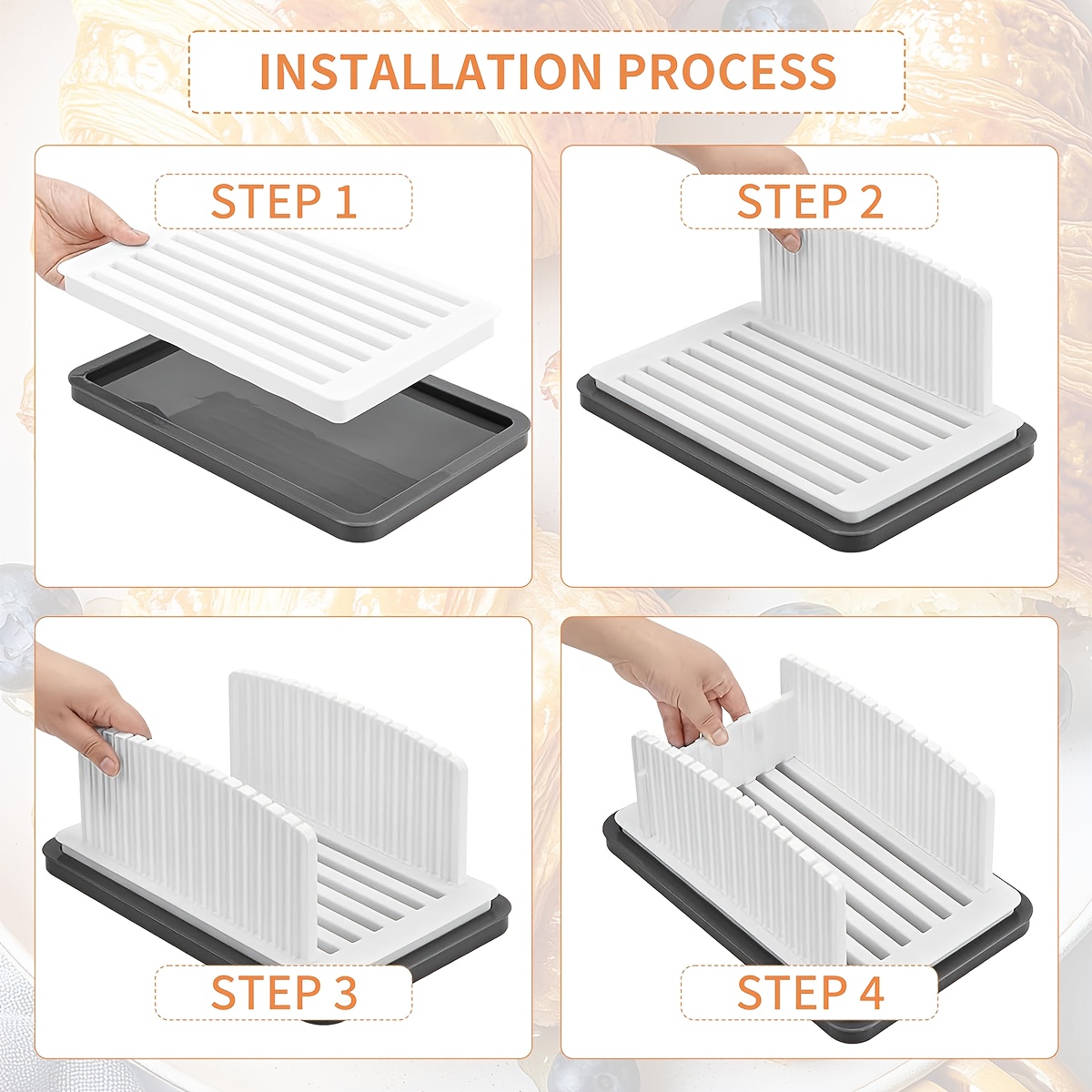 Adjustable Bread Slicer Guide With Crumb Tray - Foldable Cutting Board For Homemade Bread & Bagels
