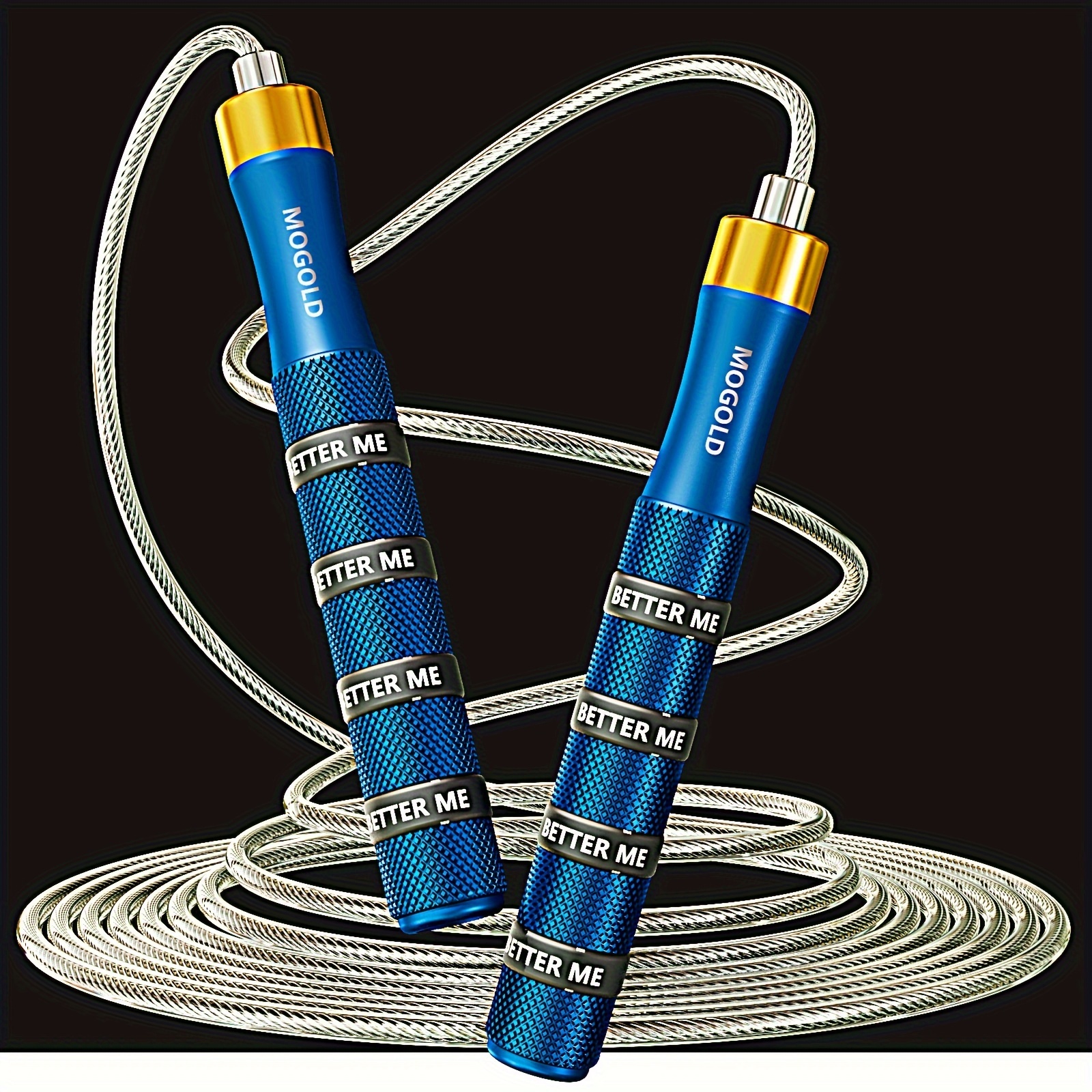 ウエア JUN & ROPE MOGOLD Adjustable Speed Jump Rope, Aluminum Alloy Handle