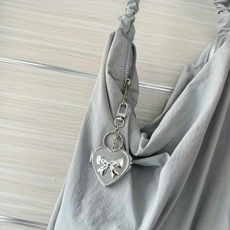 

Y2k- Silvery Bow & Keychain - Alloy Bag , 's