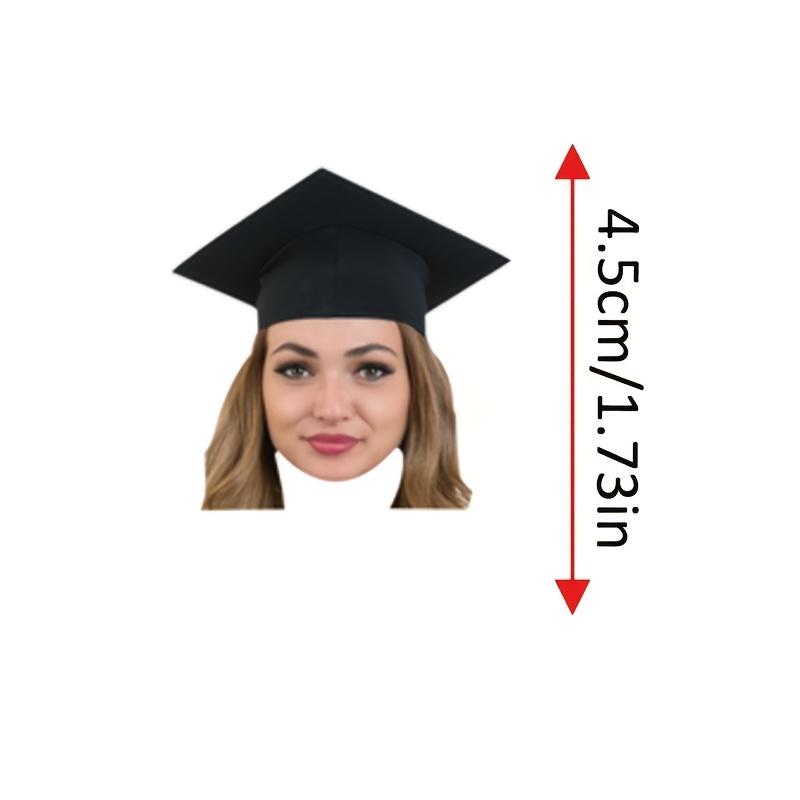 TEMU Personalized Graduation Stickers Custom Photo - Add Your Own Picture, Graduation Cap Decorations, Self-adhesive Diploma Party Decor - For