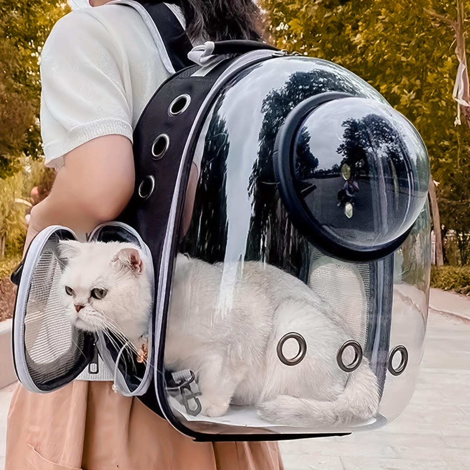 

1pc Cat And Dog Outing Carrying Pet , Portable Capsule Portable Cat Bag, Christmas, Halloween,