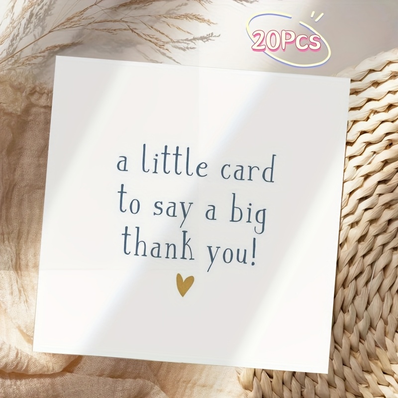 Image of 20pcs Minimalist Thank You Cards - "a Big Thank You" With , Perfect For Halloween & Christmas, Ideal For Small Businesses, Customers, Supporters, , Family, Colleagues - Any Recipient, Thank You Cards